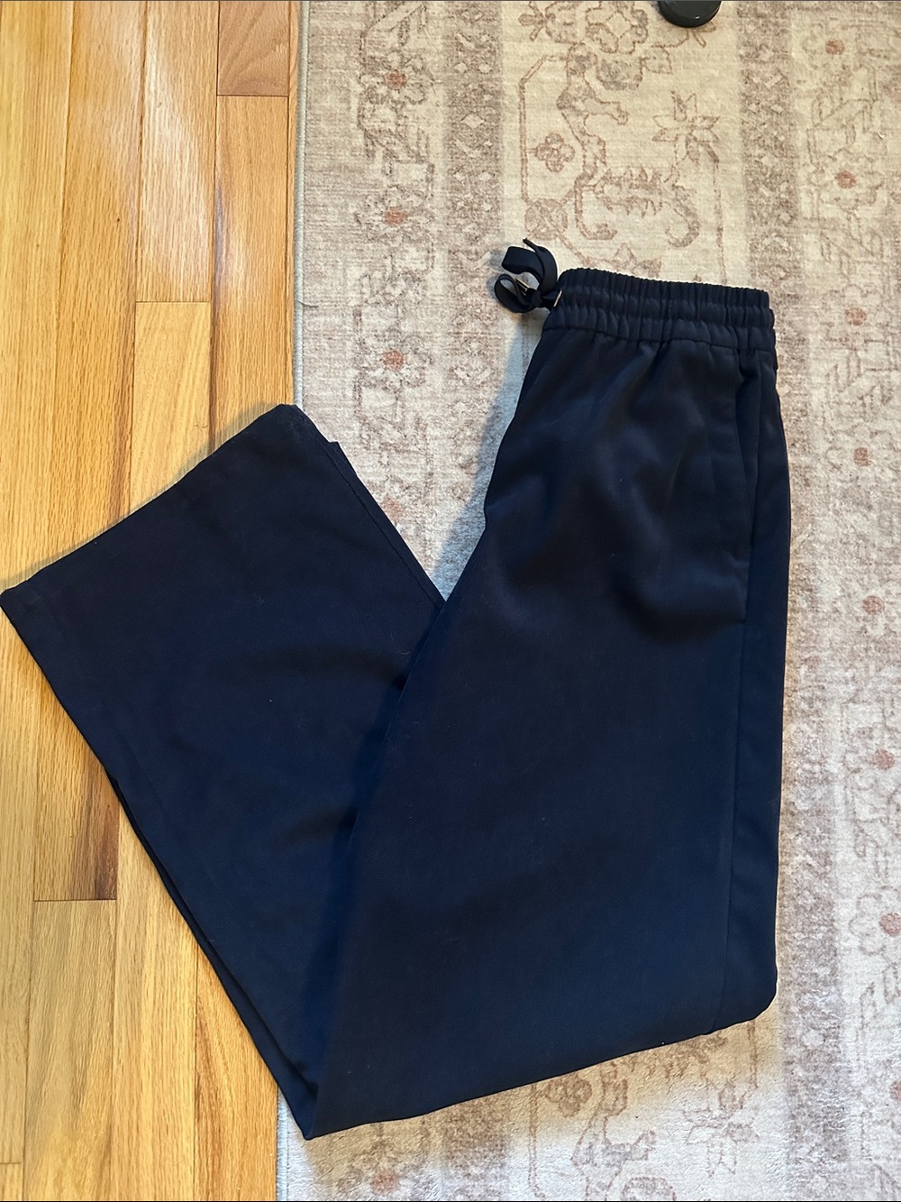 Zara Navy Wide Leg Pants